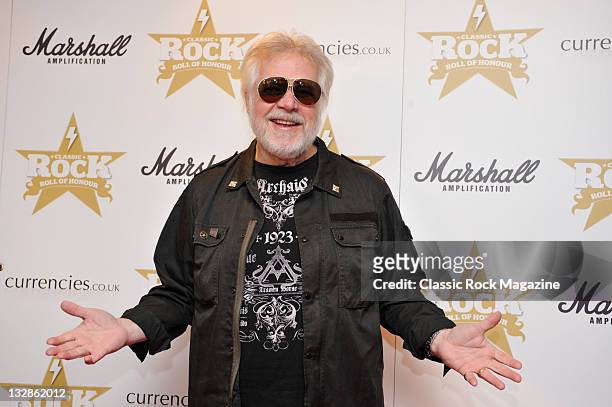 Randy Bachman arriving on the red carpet for the Classic Rock Awards, taken on November 10, 2010.