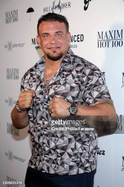 Frank Mir attends a Maxim Hot 100 Event celebrating Teyana Taylor, hosted by MADE special, at The Highlight Room on July 13, 2021 in Los Angeles,...