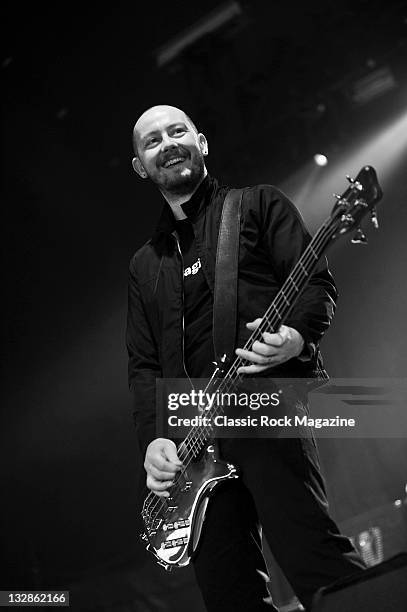 Michael McKeegan of Irish hard rock group Therapy? performing live on stage at Download Festival on June 14, 2009.