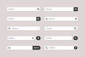 Search bar for ui design elements vector graphic