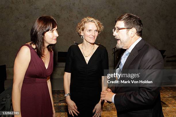 Melissa James Gibson, James Steingberg and Lisa D'Amour attend The 2011 Steinberg Playwright "Mimi" Awards presented by The Harold and Mimi Steinberg...