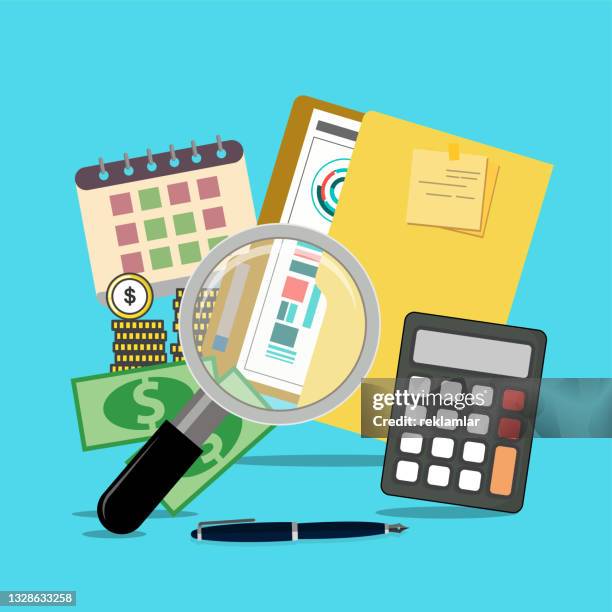 ilustraciones, imágenes clip art, dibujos animados e iconos de stock de vector de finanzas y economía, banca, transacciones contables, servicio de factura electrónica. cálculo de impuestos, cálculo de presupuesto, contabilidad, concepto de papeleo. conjunto de iconos de finanzas. - libreta banco