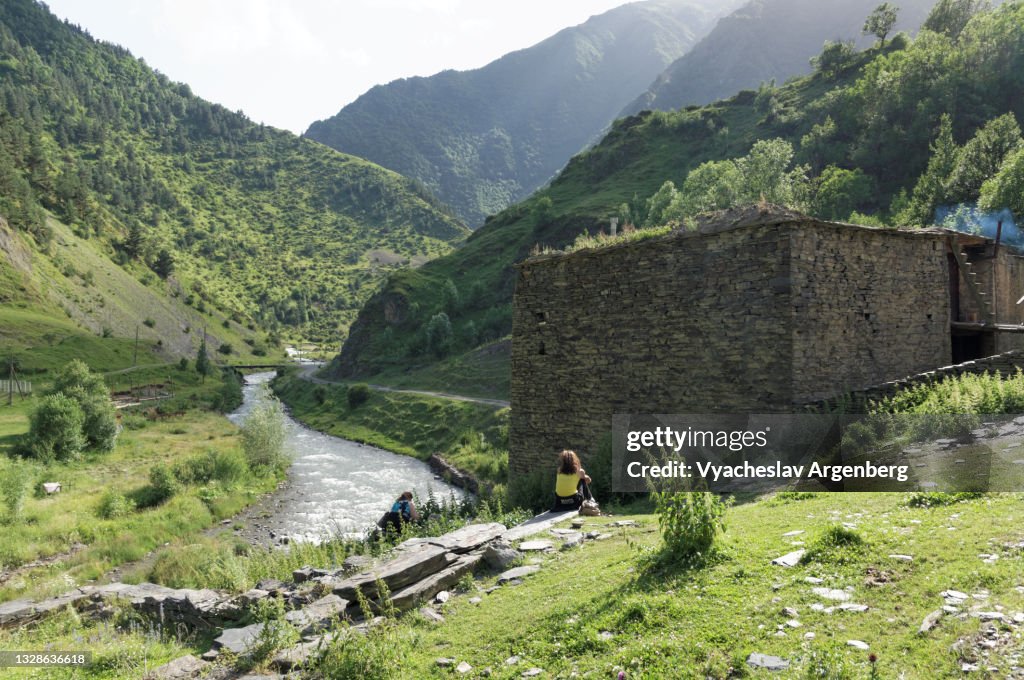 Towers in Shatili, Caucasus Mountains, Georgia