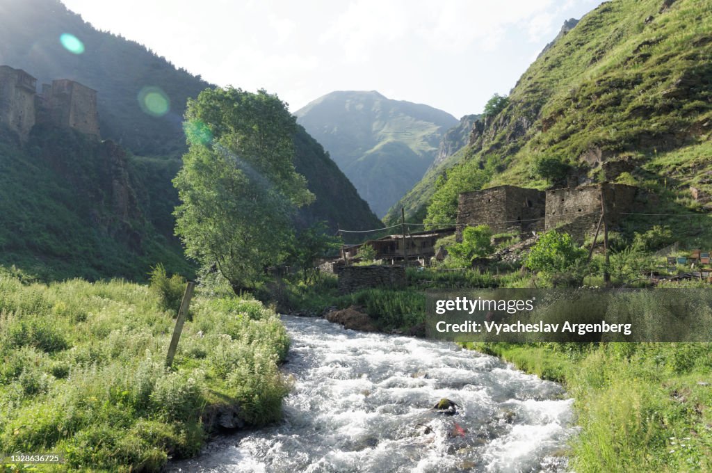 Argun River, Shatili, Caucasus Mountains, Georgia