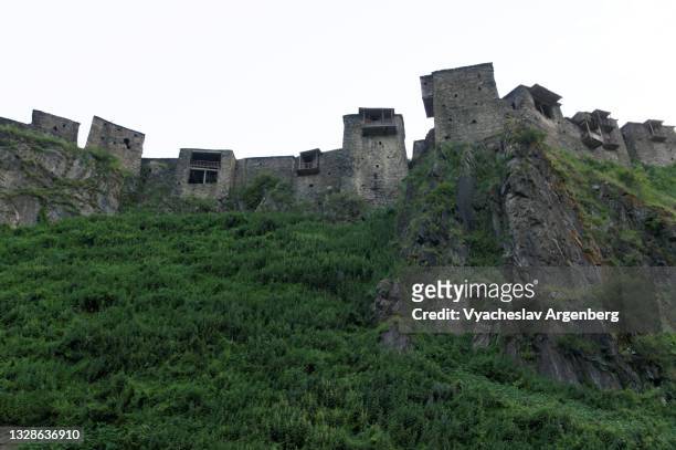 shatili fort, khevsureti, georgia - argenberg stock pictures, royalty-free photos & images