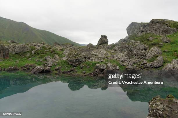 abudelauri glacier lake, caucasus mountains, georgia - argenberg stock pictures, royalty-free photos & images