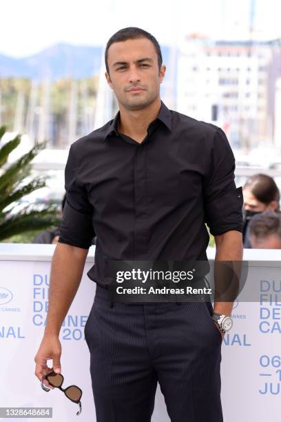 Amir Jadidi attends the "Ghahreman " photocall during the 74th annual Cannes Film Festival on July 14, 2021 in Cannes, France.