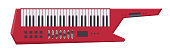 Keytar. Realistic musical Instrument on white background. Vector illustration.