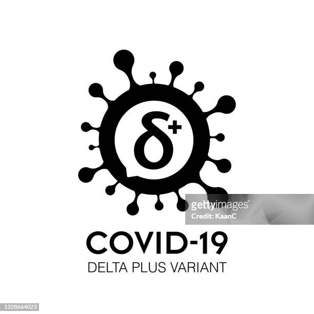 ilustrações, clipart, desenhos animados e ícones de delta plus variante de coronavirus surto de influenza como casos perigosos de gripe como uma ilustração de estilo plano de conceito pandêmico, variante delta de ilustração de estoque de ações covid-19 - b117 covid 19 variant