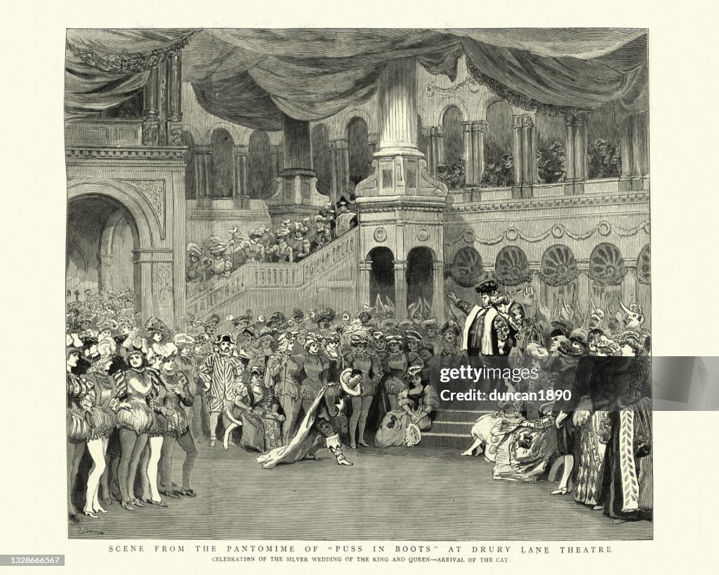 Pantomime Puss in Boats, Drury Lane Theatre, Victorian 19th Century