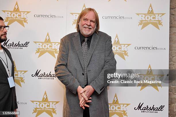 Rick Wakeman arriving on the red carpet for the Classic Rock Awards, taken on November 10, 2010.