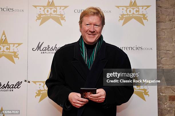 David Kid Jensen arriving on the red carpet for the Classic Rock Awards, taken on November 10, 2010.