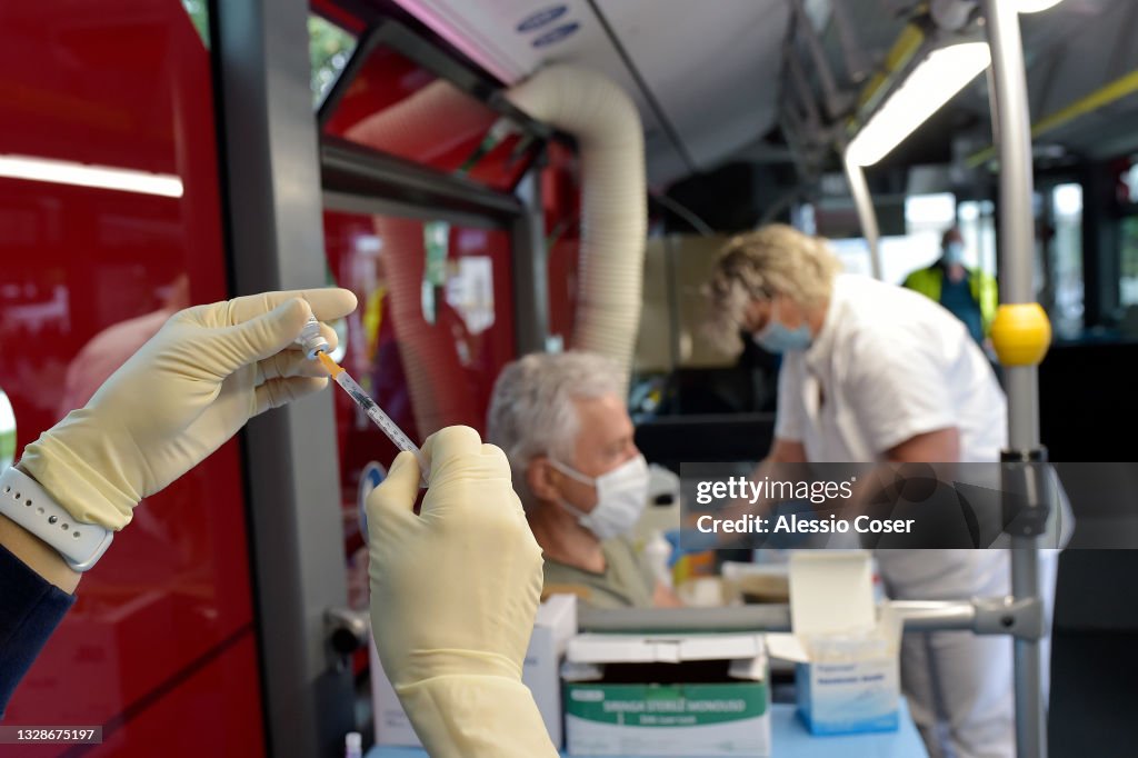 Covid-19 Vaccine Bus Reaches Rural Italy
