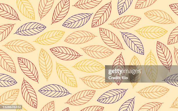 seamless fall autumn leaves background - drop vector stock illustrations