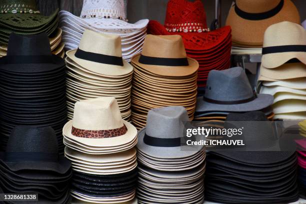 various hats store france - modista foto e immagini stock