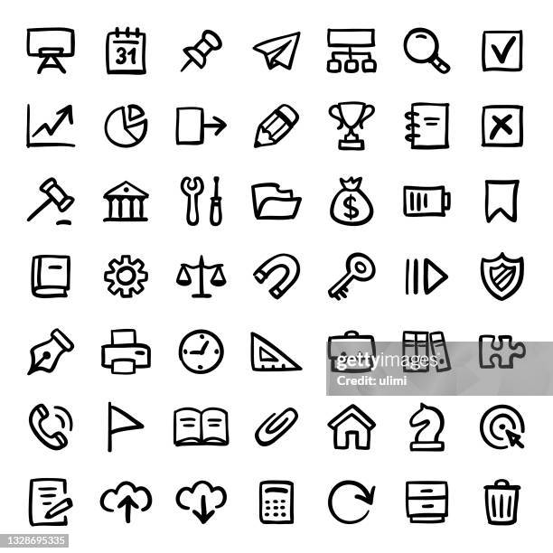 stockillustraties, clipart, cartoons en iconen met doodle icon set - 1 - schets