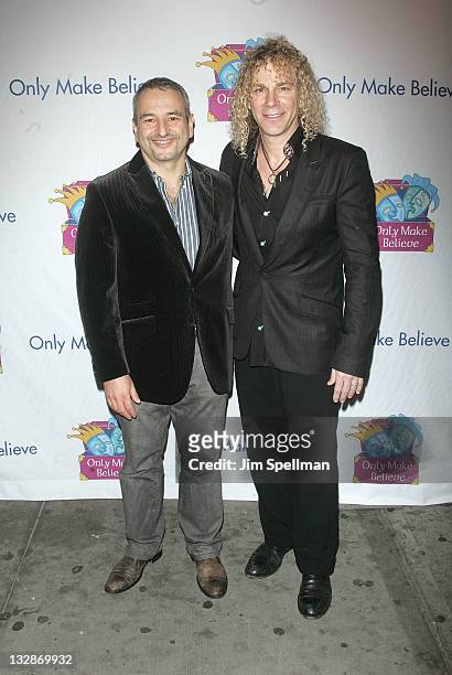 Joe DiPietro and David Bryan attend the 12th Annual Make Believe on Broadway gala at the Shubert Theatre on November 14, 2011 in New York City.