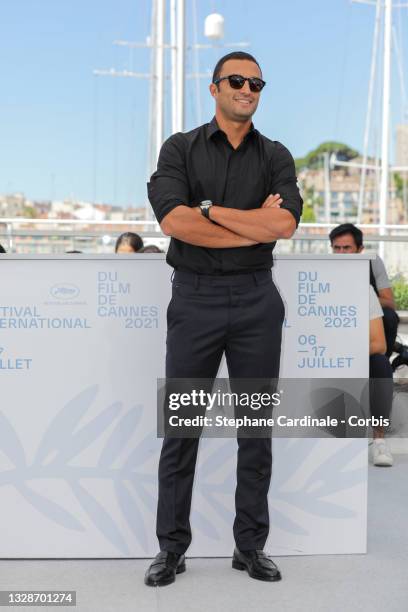 Amir Jadidi attends the "Ghahreman " photocall during the 74th annual Cannes Film Festival on July 14, 2021 in Cannes, France.