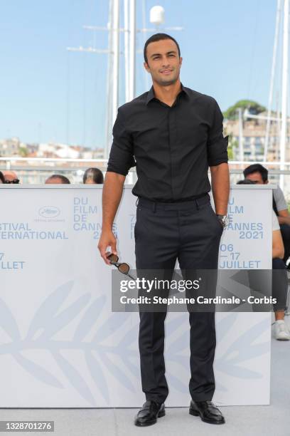 Amir Jadidi attends the "Ghahreman " photocall during the 74th annual Cannes Film Festival on July 14, 2021 in Cannes, France.