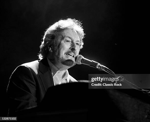 Rick Davies of prog-rock group Supertramp performing live on stage at the O2 Arena, London, on October 6, 2010.