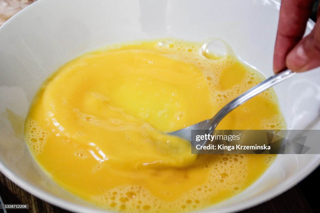 Beaten eggs