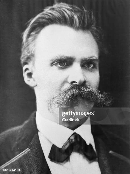 portrait friedrich nietzsche, 1875 - haare färben stock-grafiken, -clipart, -cartoons und -symbole