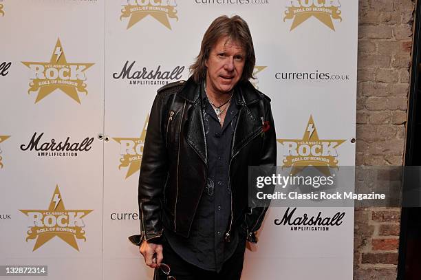 Keith Emerson of Led Zeppelin arriving on the red carpet for the Classic Rock Awards, taken on November 10, 2010.