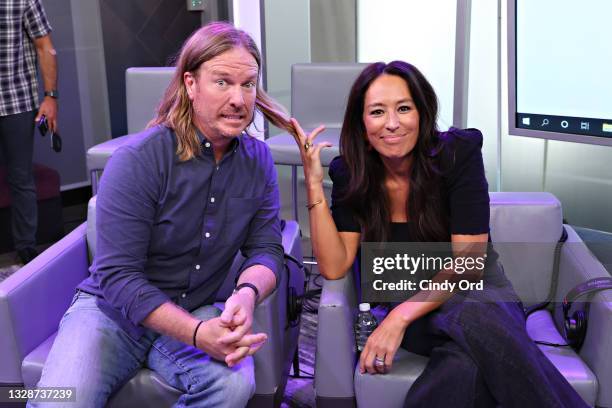 Hoda Kotb hosts a TODAY Show Radio event with Magnolia's Chip and Joanna Gaines at SiriusXM Studios on July 14, 2021 in New York City.