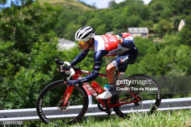 Kenny Elissonde of France and Team Trek - Segafredo during the 108th Tour de France 2021, Stage 17 a 178,4km stage from Muret to Saint-Lary-Soulan...