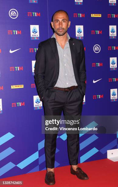 Marco Di Vaio attends the serie A football League draws For 2021-2022 season photocall on July 14, 2021 in Milan, Italy.