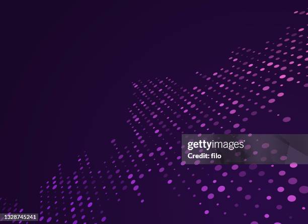 stockillustraties, clipart, cartoons en iconen met abstract blend modern tech dots background - lilac