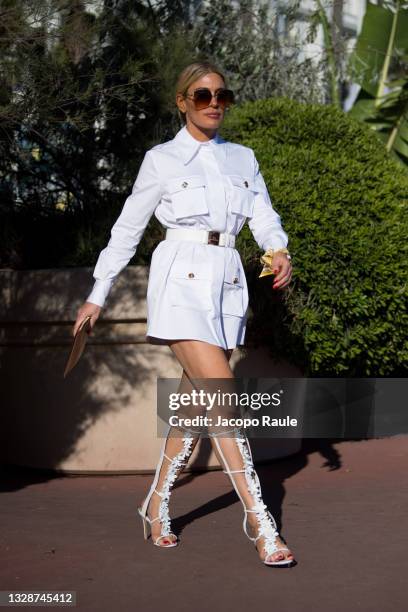 Hofit Golan is seen during the 74th annual Cannes Film Festival at on July 14, 2021 in Cannes, France.