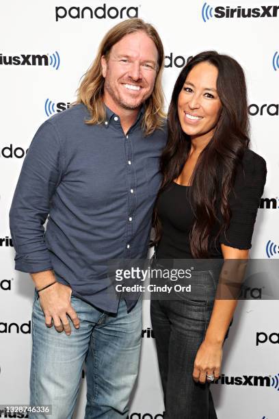 Chip Gaines and Joanna Gaines visit the SiriusXM Studios on July 14, 2021 in New York City.