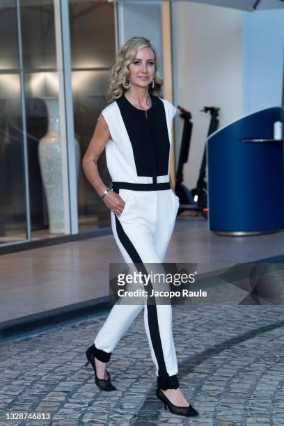 Lady Victoria Hervey is seen during the 74th annual Cannes Film Festival at on July 14, 2021 in Cannes, France.