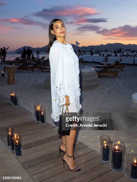 Camelia Jordana attends the Le Figaro Madame Dinner during the 74th annual Cannes Film Festival on July 14, 2021 in Cannes, France.