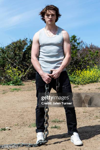 Actor Joel Courtney poses for a portrait on April 9, 2019 in Los Angeles, California.