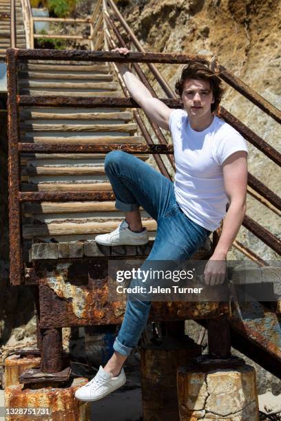 Actor Joel Courtney poses for a portrait on April 9, 2019 in Los Angeles, California.