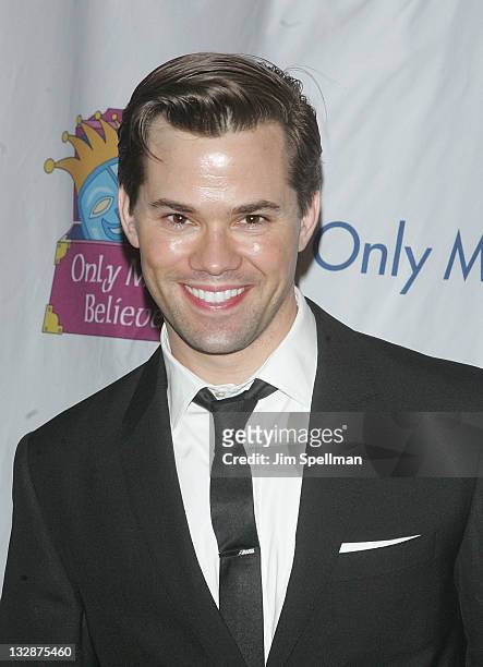 Actor Andrew Rannells attends the 12th Annual Make Believe on Broadway gala at the Shubert Theatre on November 14, 2011 in New York City.