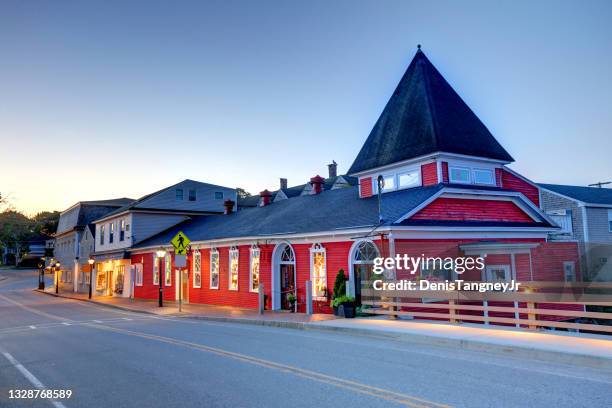 downtown kennebunkport, maine - kennebunkport stock pictures, royalty-free photos & images