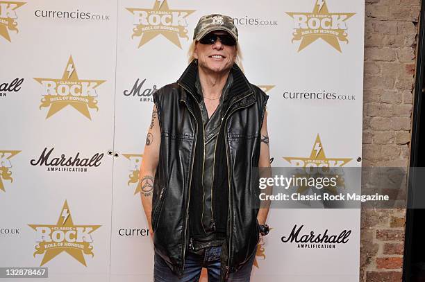 Michael Schenker arriving on the red carpet for the Classic Rock Awards, taken on November 10, 2010.