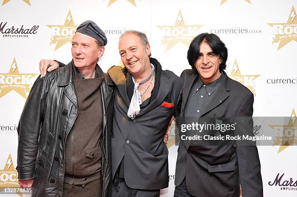Kevin Geordie Walker, Martin Youth Glover and Jaz Coleman of Killing Joke arriving on the red carpet for the Classic Rock Awards, taken on November...