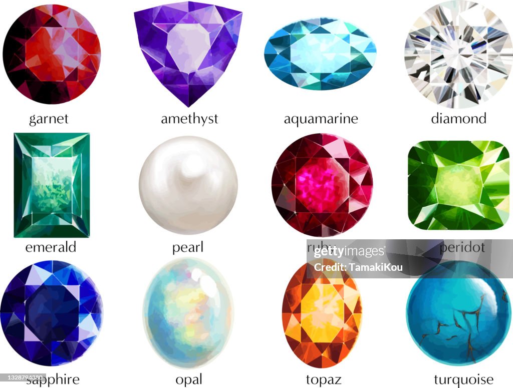 Birthstone Animation Birth Month Jewel Birthstone Set Vector Material High-Res Vector ...