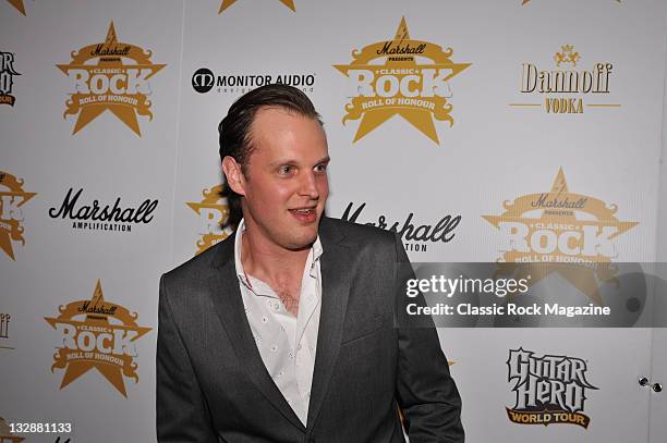 Joe Bonamassa on the red carpet at the Classic Rock Awards, November 2, 2009.