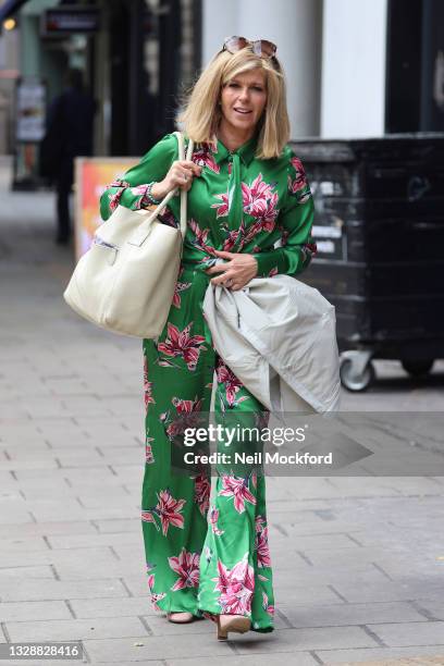 Kate Garraway arriving at Smooth Radio Studios on July 15, 2021 in London, England.