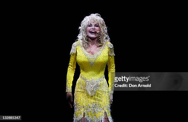 Dolly Parton performs live on stage at Allphones Arena on November 15, 2011 in Sydney, Australia.