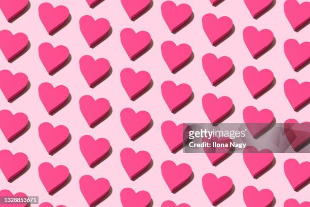 paper hearts - heart shape pattern stock pictures, royalty-free photos & images