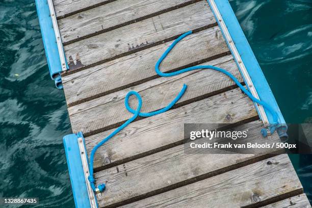 high angle view of pier over sea,zell am see,salzburg,austria - the end story stock pictures, royalty-free photos & images