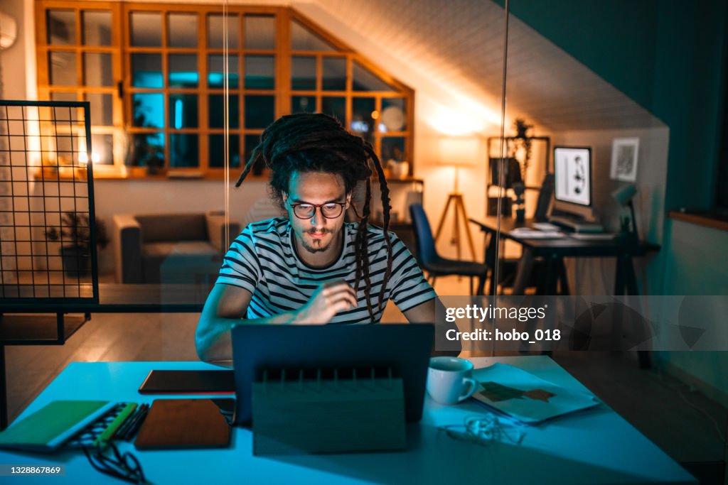 Late Work In Home Office High-Res Stock Photo - Getty Images