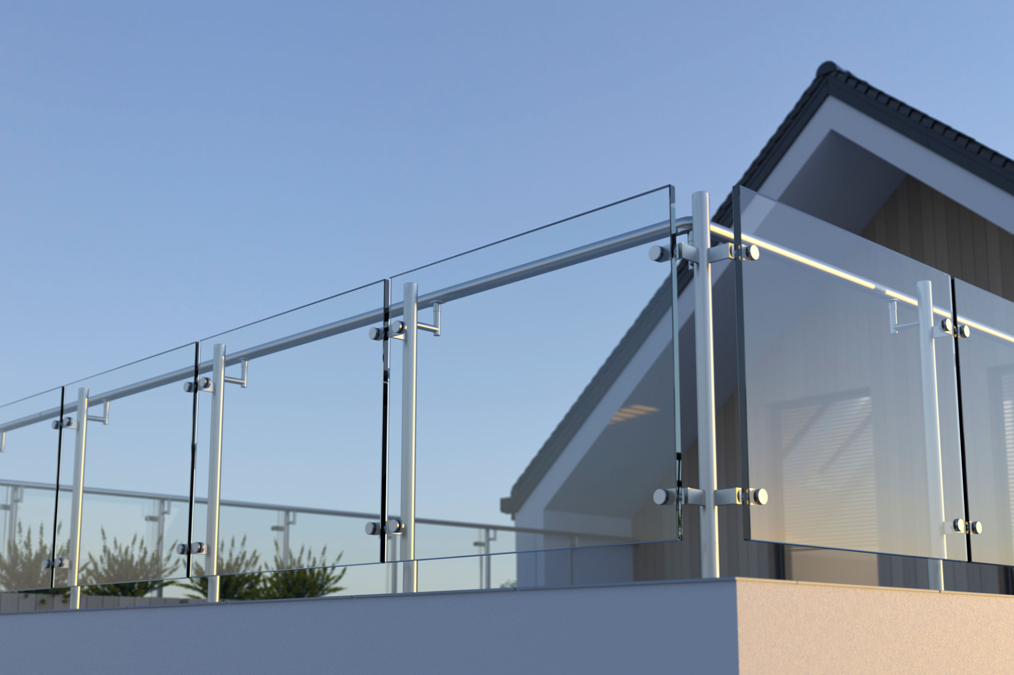 glass fence