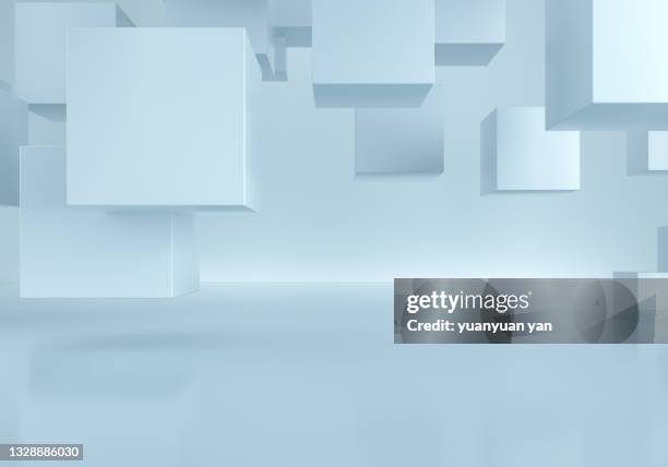 3d rendering abstract background - cube stock-fotos und bilder